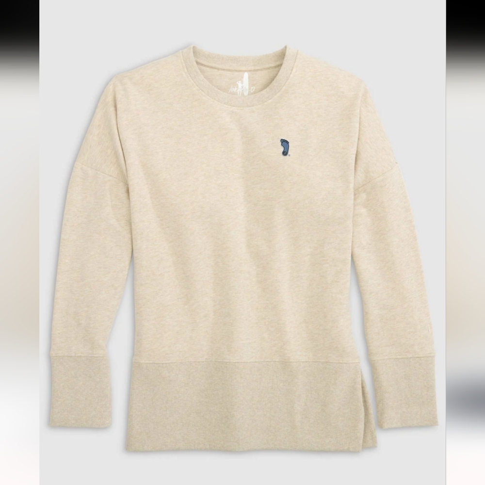 Johnnie-O Light Tan Crewneck Slouchy Sweatshirt Womens Large Tarheels